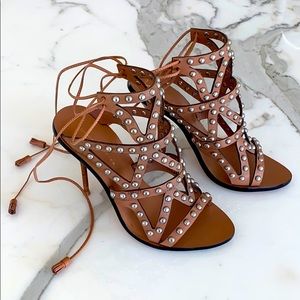 Sophia Webster studded leather sandals - size 8.5